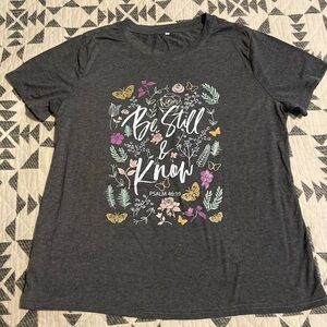 Temu XL Be Still and Know Tshirt